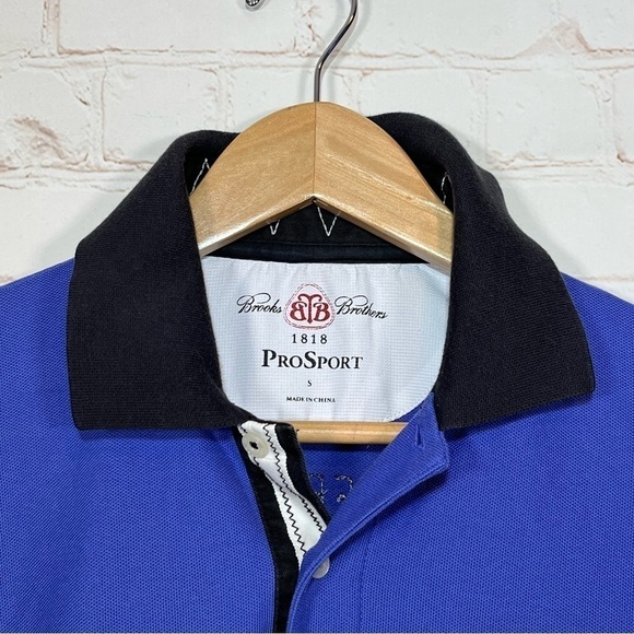 Brooks Brothers Shirt Mens Small Rugby Polo 1818 Pro Sport Deepwater Navigation - Picture 2 of 14